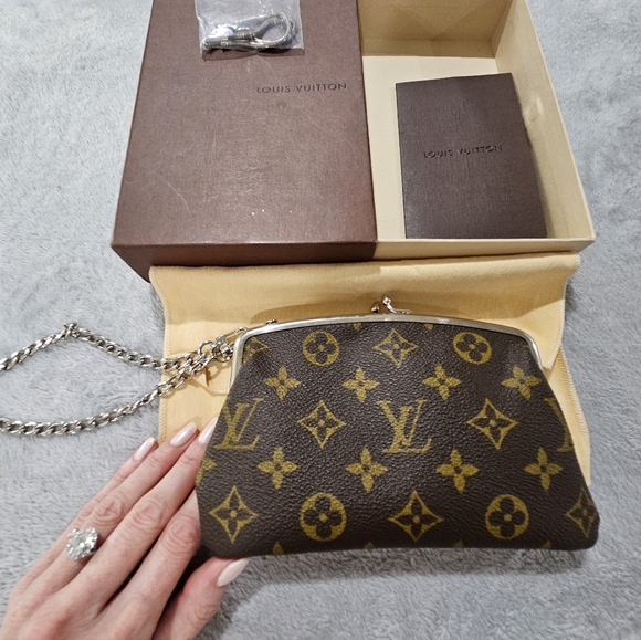 Louis Vuitton Monogram Marais Bucket Kisslock Pouch Clutch Wristlet Vintage - Picture 10 of 16